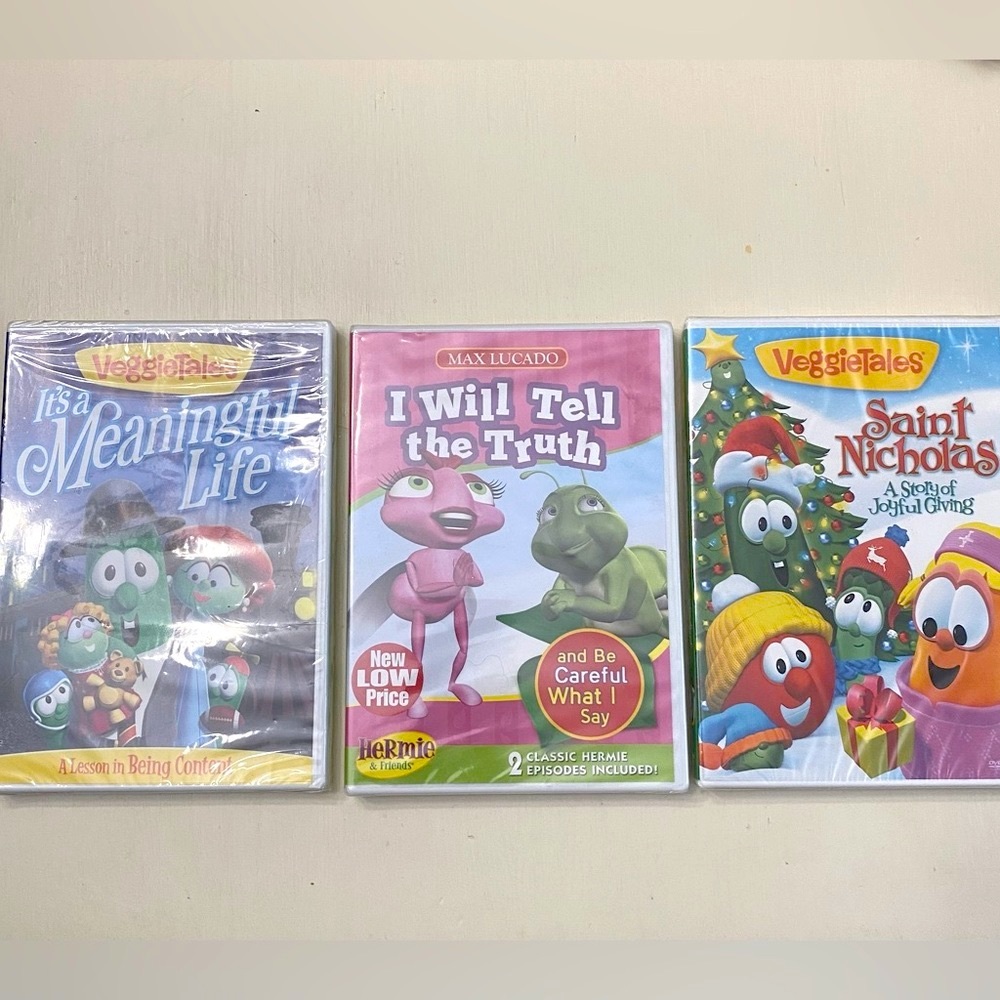 🌟🌟HOST PICK🌟🌟 VEGGIE TALES and MAX LUCADO DVD video bundle of 3